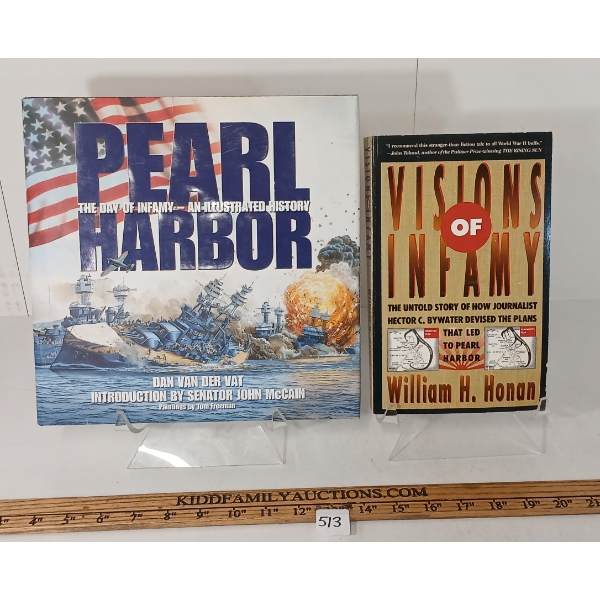 LOT OF 2 - "VISIONS OF INFAMY" & "PEARL HARBOUR: THE DAY OF INFAMY - AN ILLUSTRATED HISTORY" 