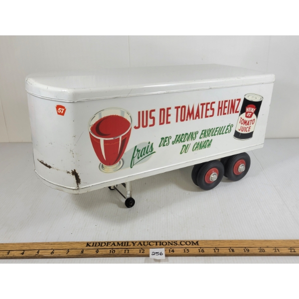 MINNITOY(?) PRESSED STEEL HEINZ TOMATO JUICE TRANSPORT TRAILER 