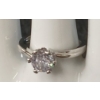 Image 5 : PLATINUM PLATED SIMULATED DIAMOND (CZ) SOLITAIRE RING