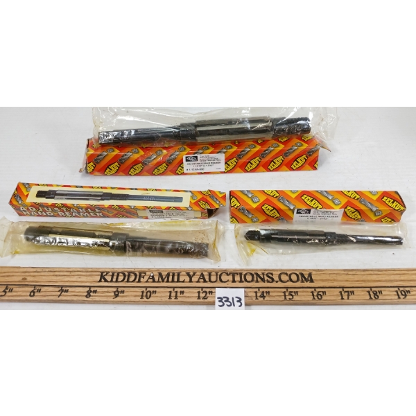 LOT OF 3 - KBC TOOLS ADJ HAND REAMERS