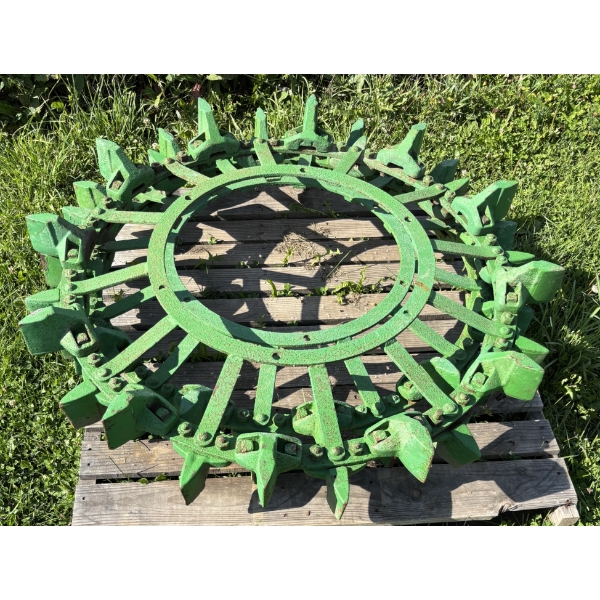 LOT OF 2 - STEEL LUG TRACTOR WHEELS - 24 INCH RIMS