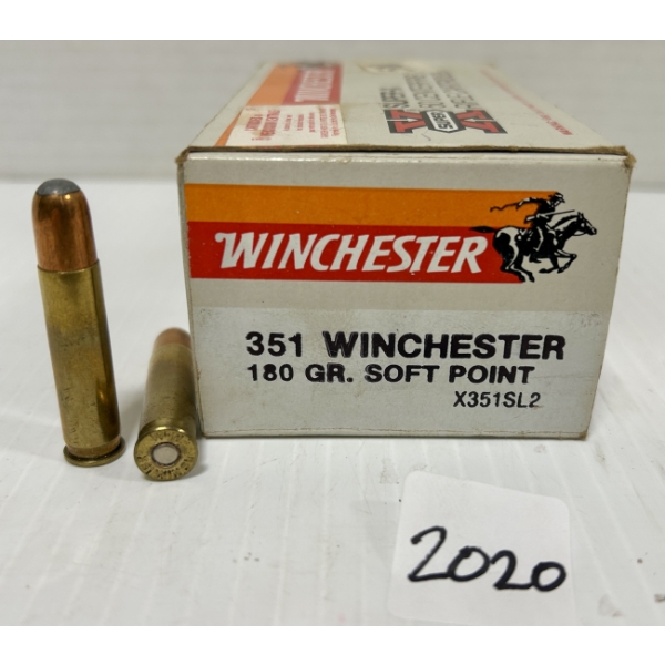 AMMO: 50X WINCHESTER .351 WSL - 180 GR SP