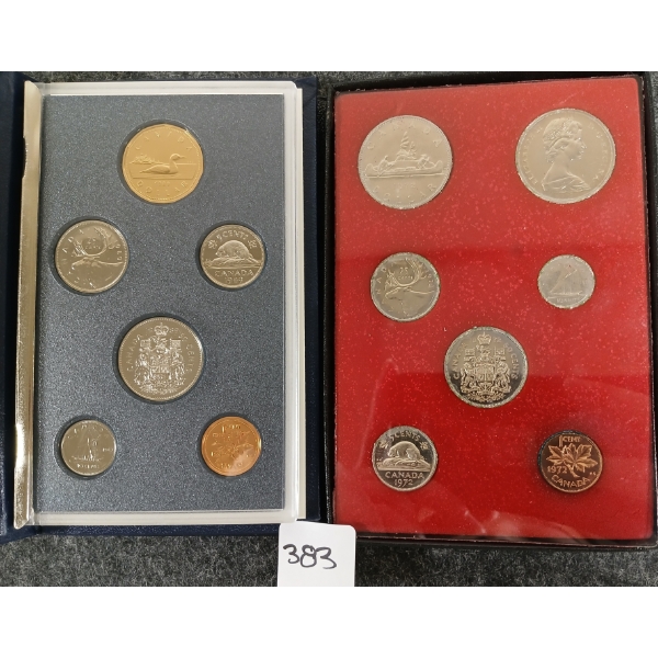 LOT OF 2 - 1972 & 1989 CDN UNCIRCULATED PROOF SETS 