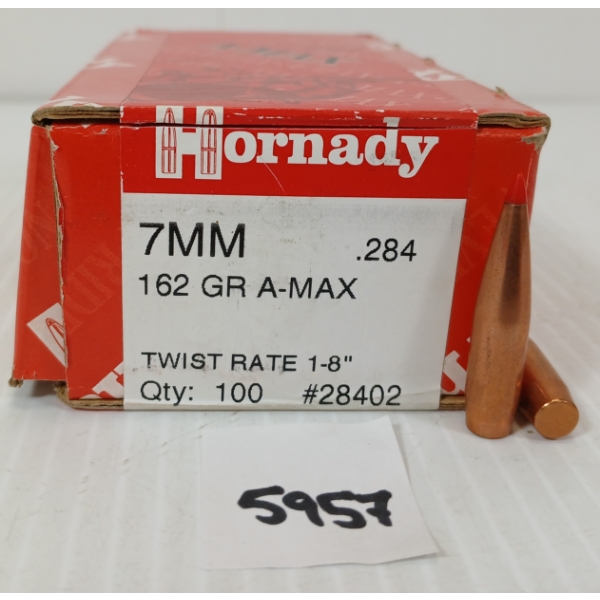 AMMO: APPROX 100X HORNADY 7MM - 162GR - A-MAX