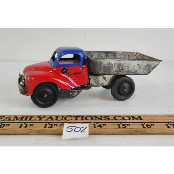 GMT BY GENERAL TIN WIND UP DUMP TRUCK