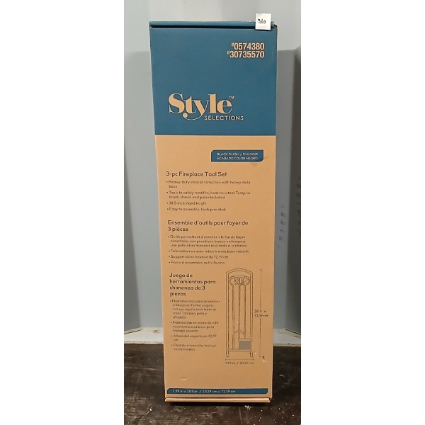 STYLE 3 PC FIRE PLACE TOOL SET - SEALED 