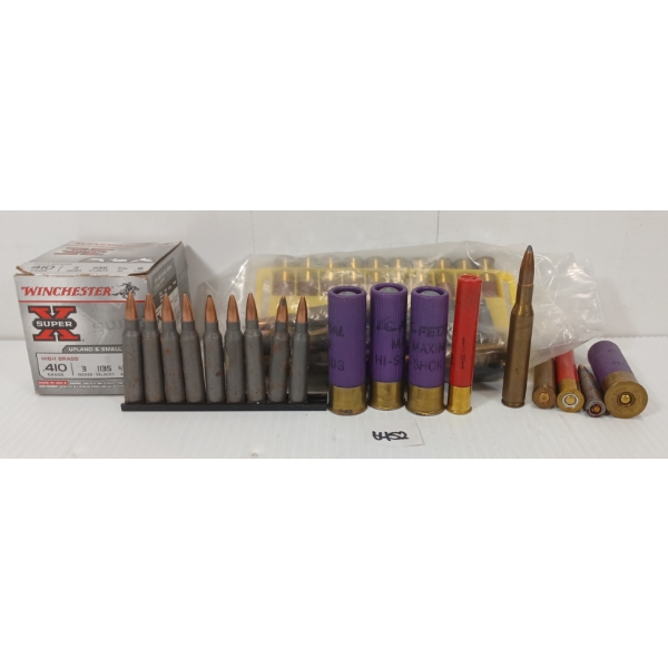AMMO: QTY OF MISC RNDS - INCL .410GA, .223 REM, 16GA, ETC