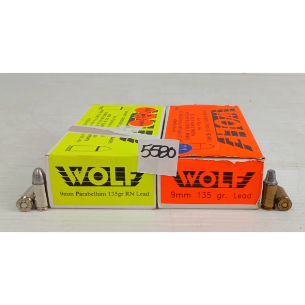AMMO: 100X WOLF 9MM - 135GR