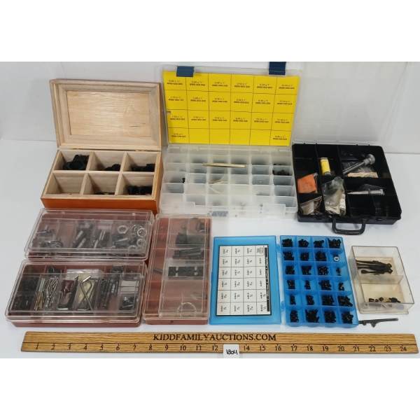 JOB LOT - MISC GUN PARTS - SCOPE RINGS, BROWNELLS FILLISTER HEAD SCREW ASSORTMENT, ETC