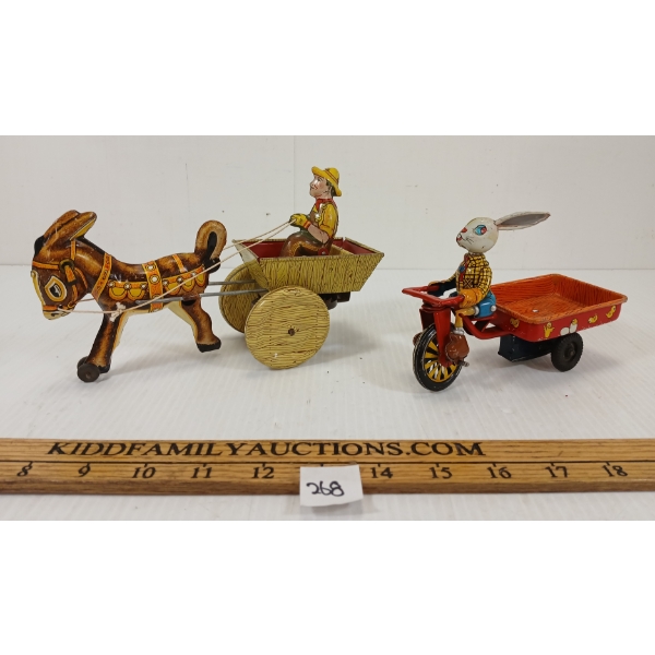 LOT OF 2 - MARX TOYS TIN LITHO WIND UP TOYS 
