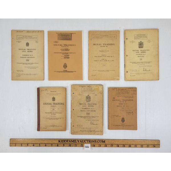 LOT OF 7 - MISC SIGNAL TRAINING PAMPHLETS - INCL 1938 & 1942, ETC