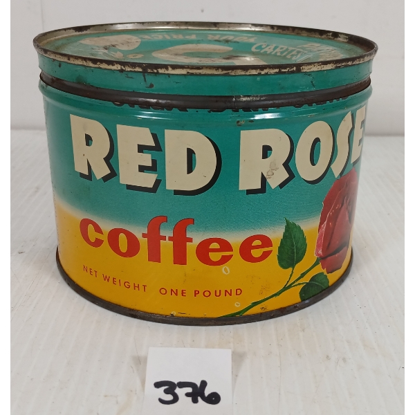 RED ROSE COFFEE TIN