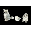 Image 1 : LOT OF 3 - SWAROVSKI BIRD, CAT & DOG CRYSTAL FIGURINES