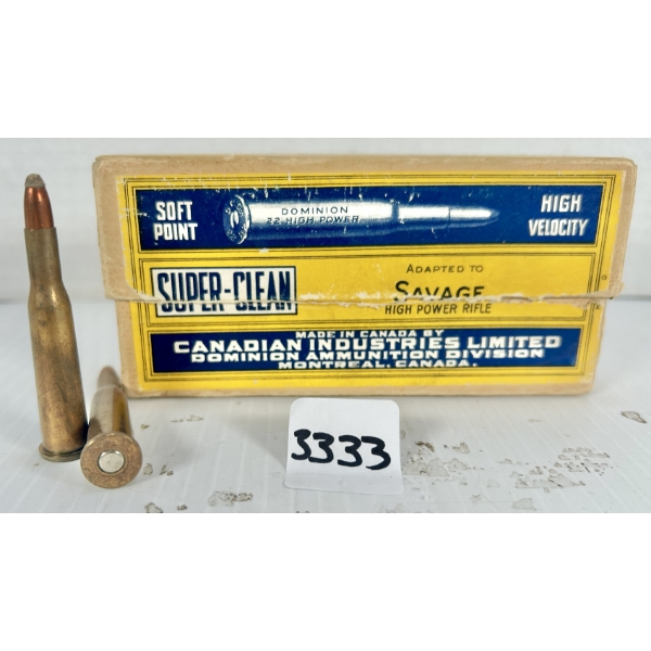 AMMO: 20X CIL .22 SAVAGE HIGH POWER - SP