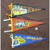 Image 1 : LOT OF 3 - PENNANT BANNERS - HAWAII, KAUAI & MAUI