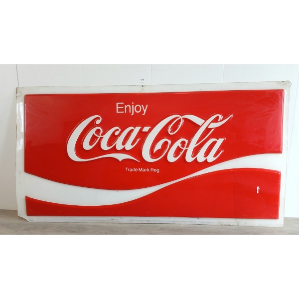ENJOY COCA-COLA PLASTIC SIGN