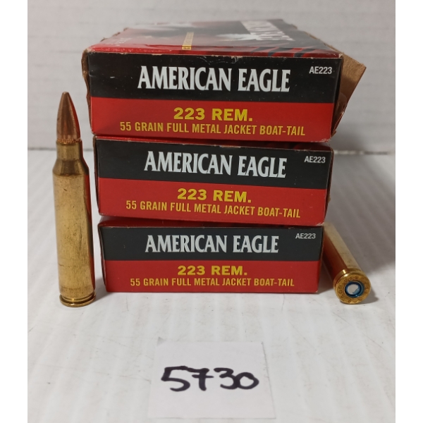 AMMO: 60X FEDERAL .223 REM - 55GR - FMJ - BT