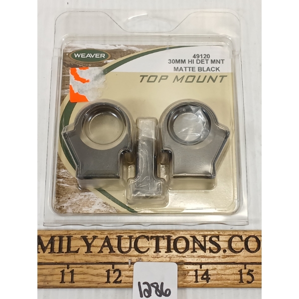WEAVER 30MM TOP MOUNT RINGS