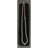 Image 2 : PLATINUM PLATED PRINCESS CUT TENNIS NECKLACE