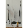 Image 2 : LOT OF 5 - METAL FOLK ART ROOSTERS
