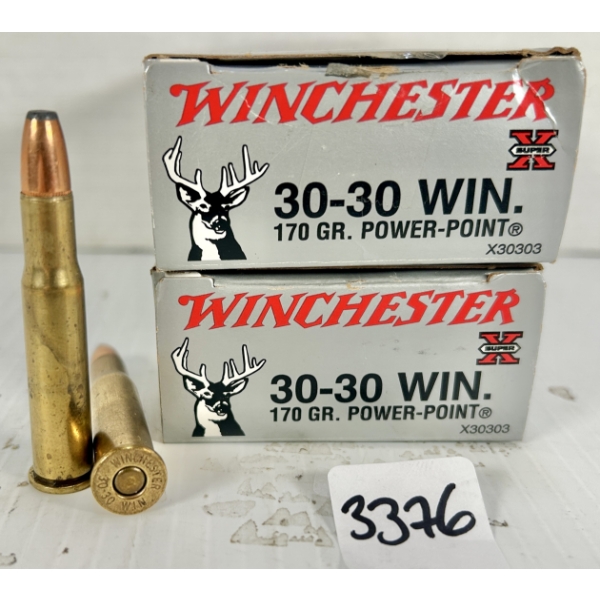 AMMO: 40X WINCHESTER .30-30 WIN - 170 GR SP