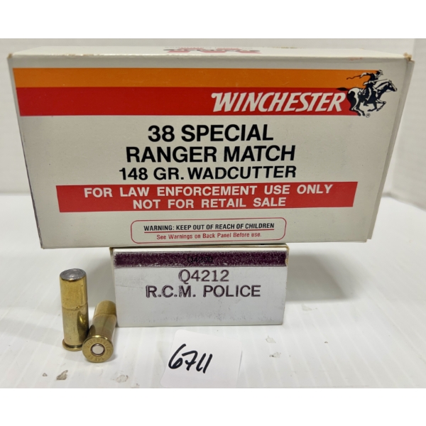 AMMO: 100X WINCHESTER .38 SPL - 148 GR LWC