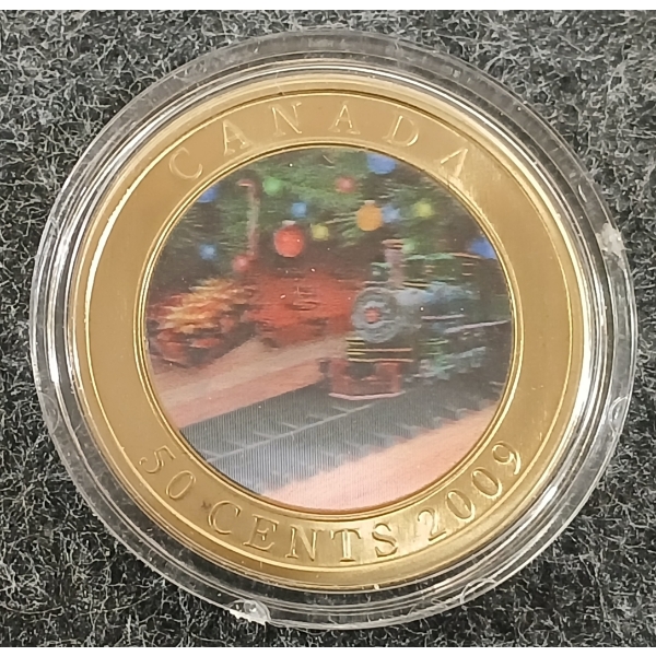 2009 RCM 50 CENT COIN - HOLIDAY TOY TRAIN