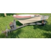 Image 2 : FIBREGLASS BOAT W/ TRAILER - 14FT