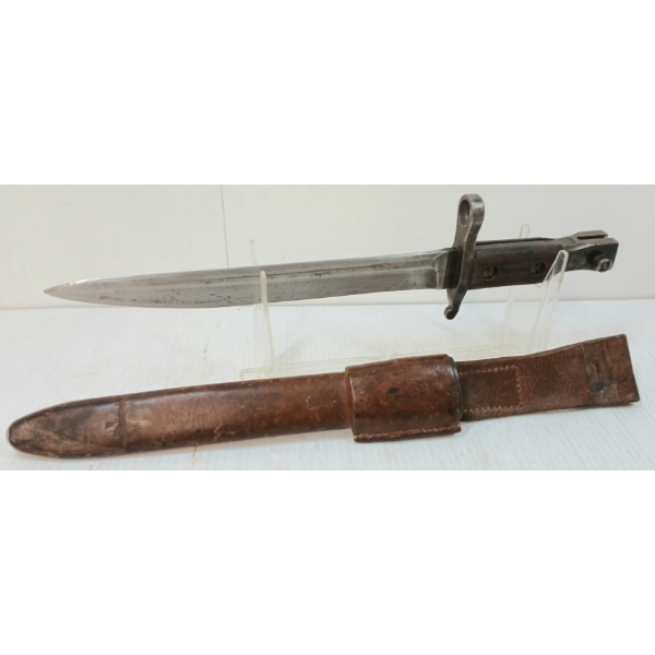 WWI CDN ROSS RIFLE BAYONET W/ SCABBARD & FROG