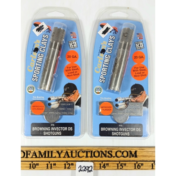 LOT OF 2 - CARLSON SPORTING CLAYS 20GA CHOKE TUBES