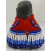 Image 2 : "DOLL IN RED DRESS" BY MARY MIKI(1920 - 1993) - STONE, WOOL & BEADS