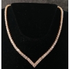 Image 1 : 18K GOLD PLATED PRINCESS CUT SIMULATED DIAMOND (CZ) TENNIS NECKLACE