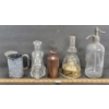 Image 3 : LOT OF 5 - MISC BOTTLES - INCL SELTZER BOTTLE & INK BOTTLE, ETC