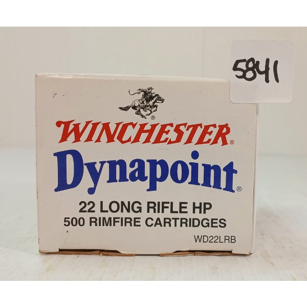 AMMO: APPROX 500X WINCHESTER DYNAPOINT .22 LR - 40GR - HP - SEALED