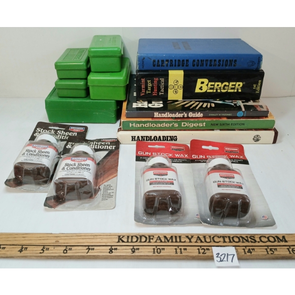 JOB LOT - RELOADING HANDBOOKS, CASE-GUARDS & GUN STOCK WAX