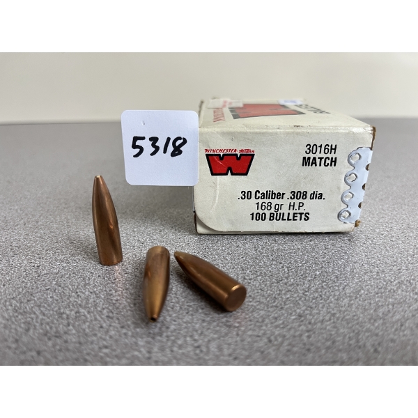 BULLETS: APPROX 50X WINCHESTER .308 168 GR. HP MATCH 