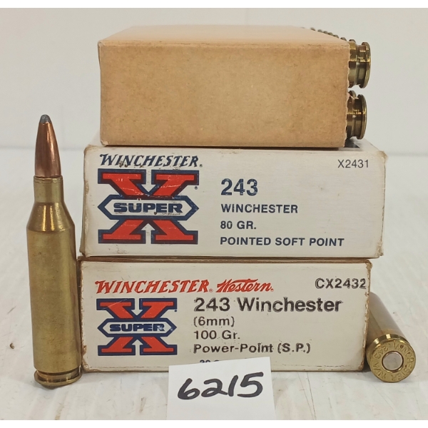 AMMO: 40X WIN SUPER X .243 WIN - 80/100GR SP