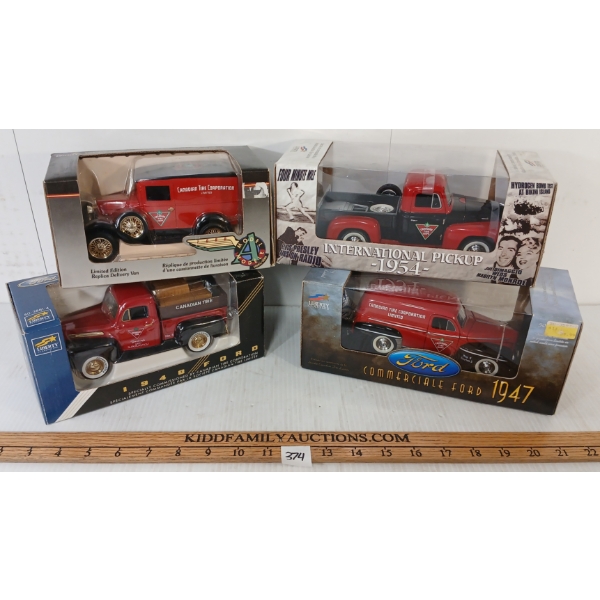 LOT OF 4 - LIBERTY CLASSICS DIECAST MODELS - 1947, 1948 & 1954 CANADIAN TIRE TRUCKS