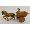 Image 4 : MARX PRESSED TIN WIND UP HORSE & WAGON