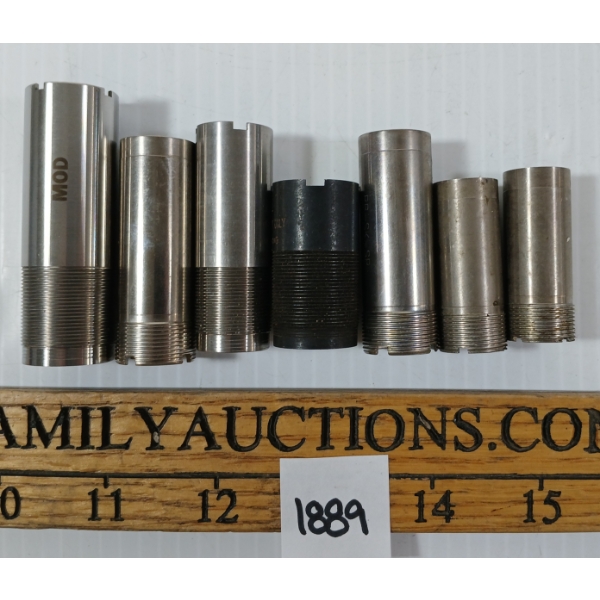LOT OF 7 - CHOKE TUBES - INCL STEVENS 555 28GA FULL, 20GA SKEET / IMP MOD, ETC