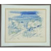 Image 1 : ABSTRACT BERMUDA LANDSCAPE BY ALFRED BIRDSEY (1912 - 1996) - FRAMED WATERCOLOUR ON PAPER