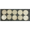 Image 1 : LOT OF 10 - 1940-1966 CDN 25 CENT SILVER COINS