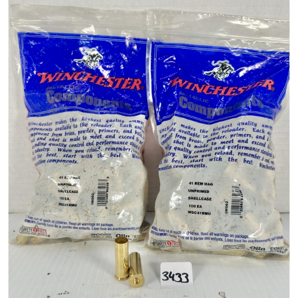 BRASS: APPROX 180X WINCHESTER .41 MAGNUM - AS NEW 