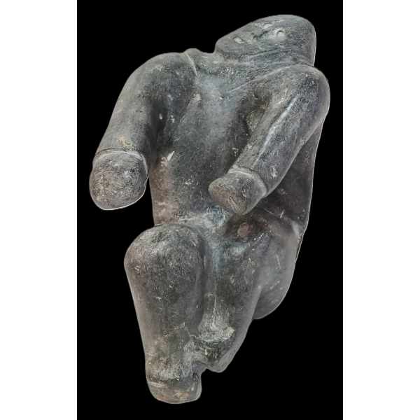 PERSON SITTING - SIGNED - STONE