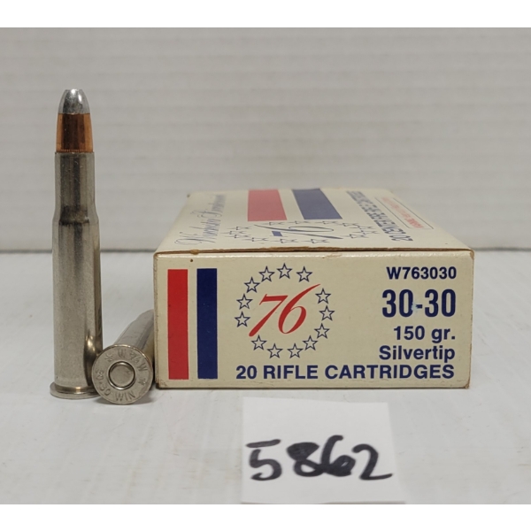 AMMO: 20X WINCHESTER .30-30 150 GR. SILVERTIP