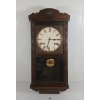 Image 1 : UNKNOWN DARK WOOD WALL CLOCK