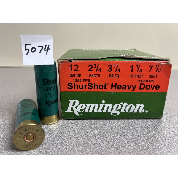 AMMO: 25X REMINGTON HEAVY DOVE 12 GA 2-3/4 - #7-1/2