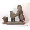 Image 3 : MOTHER PULLING CHILD AWAY - SIGNED - STONE