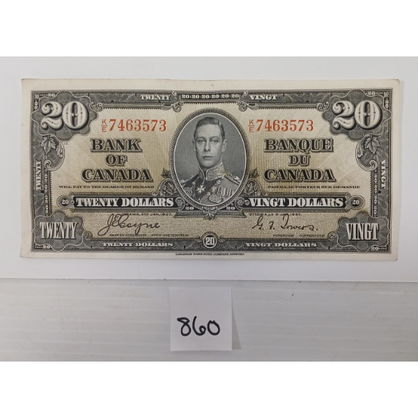 1937 CDN $20 BANKNOTE