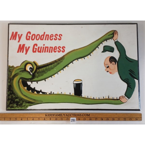 "MY GOODNESS MY GUINNESS" WOOD EMBPOSSED SIGN